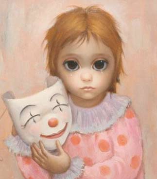 Big Eyes Meets Sad Clown by Margaret Keane