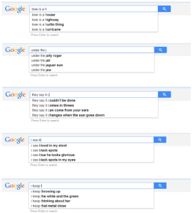 Google Poems by Sophie Huber (@inparenth)